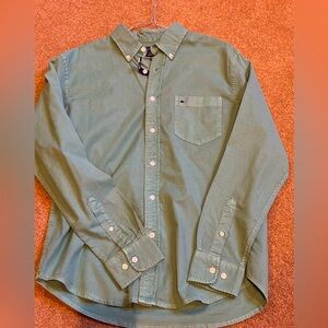 Crown and Ivy men’s button down shirt green size medium